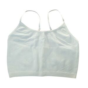 Bozzolo White Ribbed Cropped Camisole Size Small Medium